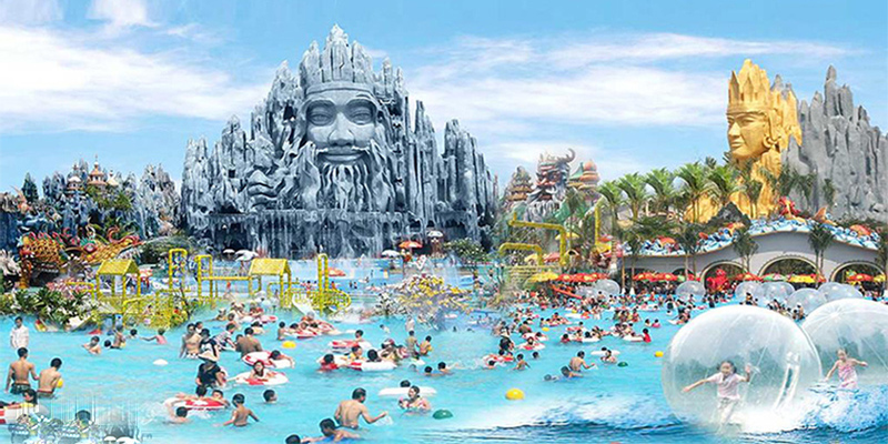 Lunar New Year in a colorful city